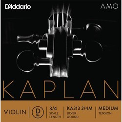 Струны DAddario Kaplan Amo Single D Violin String 3/4 Medium