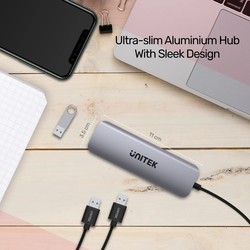 Картридеры и USB-хабы Unitek uHUB P5+ 4 Ports Powered USB-C Hub