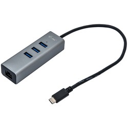 Картридеры и USB-хабы i-Tec USB-C Metal HUB 3 Port + Gigabit Ethernet Adapter