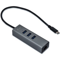 Картридеры и USB-хабы i-Tec USB-C Metal HUB 3 Port + Gigabit Ethernet Adapter
