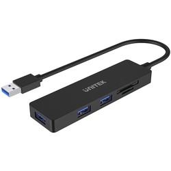 Картридеры и USB-хабы Unitek uHUB Q4+ 5-in-1 USB 3.0 Hub with Dual Card Reader