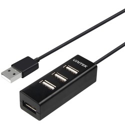 Картридеры и USB-хабы Unitek 4 Ports USB 2.0 Hub (80cm Cable)
