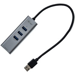 Картридеры и USB-хабы i-Tec USB 3.0 Metal HUB 3 Port + Gigabit Ethernet Adapter