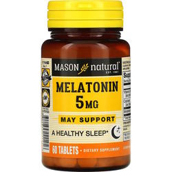Аминокислоты Mason Natural Melatonin 5 mg 60 tab