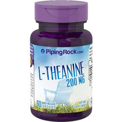 Аминокислоты PipingRock L-Theanine 200 mg 60 cap