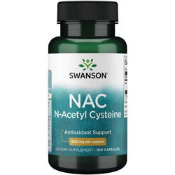 Аминокислоты Swanson N-Acetyl L-Cysteine 600 mg 100 cap