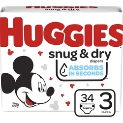 Подгузники (памперсы) Huggies Snug and Dry 3 / 34 pcs