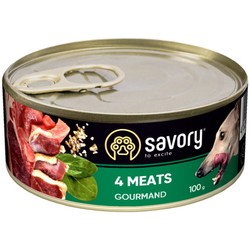 Корм для собак Savory Gourmand 4 Meats Pate 100 g
