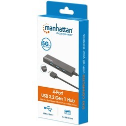 Картридеры и USB-хабы MANHATTAN 4-Port USB 3.0 Type-A Hub