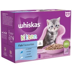 Корм для кошек Whiskas Kitten Fish Favourites in Jelly 48 pcs