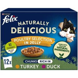 Корм для кошек Felix Naturally Delicious Poultry Selection in Jelly 12 pcs