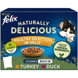 Корм для кошек Felix Naturally Delicious Poultry Selection in Jelly 48 pcs