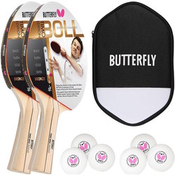 Ракетки для настольного тенниса Butterfly 2x Timo Boll Bronze 85010 + case + 6x R40+ balls