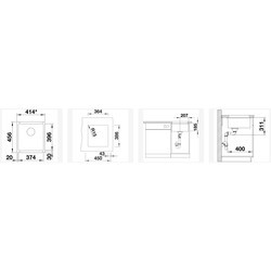 Кухонные мойки Blanco Subline 375-U 516035 (белый)