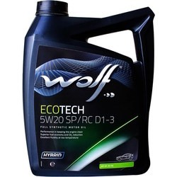 Моторные масла WOLF Ecotech 5W-20 SP/RC D1-3 5L