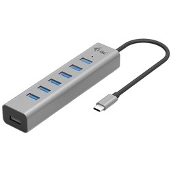 Картридеры и USB-хабы i-Tec USB-C Charging Metal HUB 7 Port