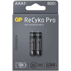 Аккумуляторы и батарейки GP Recyko Pro 2xAAA 800 mAh