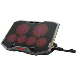 Подставки для ноутбуков Conceptronic THYIA01B ERGO 6-Fan Gaming Laptop Cooling Pad with Mobile Holder, RGB