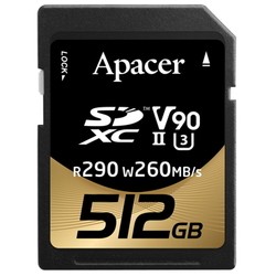 Карты памяти Apacer SDXC UHS-II U3 V90 Class 10 512Gb