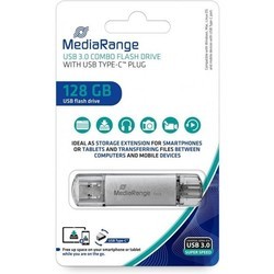 USB-флешки MediaRange USB 3.0 Combo flash drive, with USB Type-C 128Gb