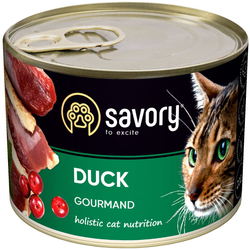 Корм для кошек Savory Adult Cat Gourmand Duck Pate 200 g