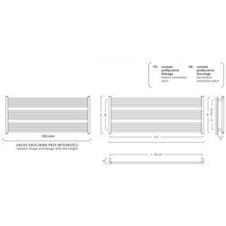 Полотенцесушители Instal Projekt Stick Level 1000x555 STIL-100/60BZN