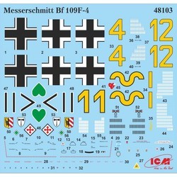Сборные модели (моделирование) ICM Messerschmitt Bf 109F-4 (1:48)