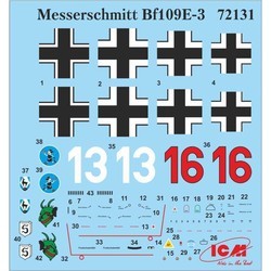 Сборные модели (моделирование) ICM Messerschmitt Bf 109E-3 (1:72)