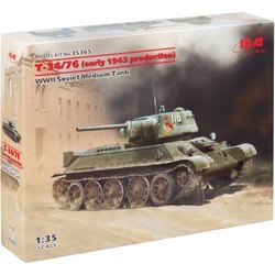 Сборные модели (моделирование) ICM T-34/76 (early 1943 production) (1:35)