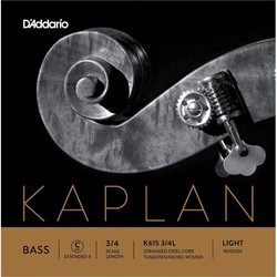 Струны DAddario Kaplan Double Bass C (Extended E) String 3/4 Light
