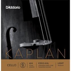 Струны DAddario Kaplan Cello G String 4/4 Light