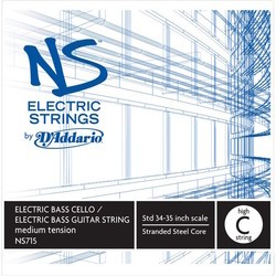 Струны DAddario NS Electric Bass Guitar/Cello High C String 4/4 Medium