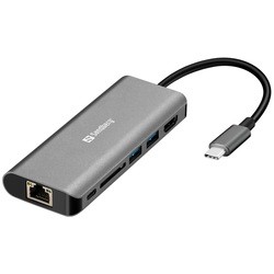 Картридеры и USB-хабы Sandberg USB-C Dock HDMI+LAN+SD+USB100W