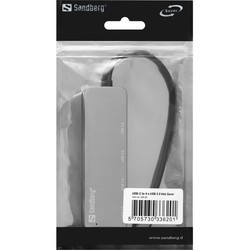 Картридеры и USB-хабы Sandberg USB-C to 4 x USB 3.0 Hub SAVER