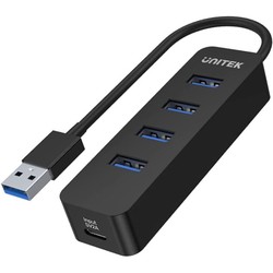 Картридеры и USB-хабы Unitek uHUB Q4 4 Ports Powered USB 3.0 Hub with USB-C Power Port