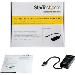 Картридеры и USB-хабы Startech.com HB30A4AIB