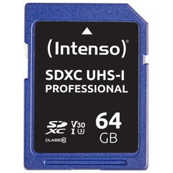 Карты памяти Intenso SD Card UHS-I Professional 64&nbsp;ГБ