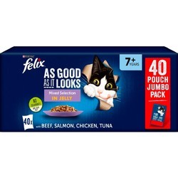 Корм для кошек Felix 7+ As Good As It Looks Mixed Selection in Jelly 40 pcs