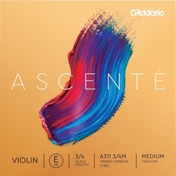 Струны DAddario Ascente Violin E String 3/4 Size Medium