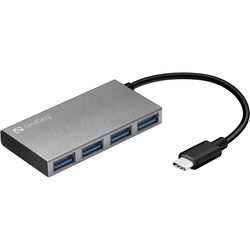Картридеры и USB-хабы Sandberg USB-C to 4 x USB 3.0 Pocket Hub