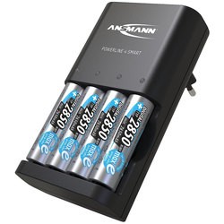Зарядки аккумуляторных батареек Ansmann Powerline 4 Smart + 4xAA 2850 mAh