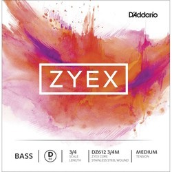 Струны DAddario ZYEX Double Bass D String 3/4 Medium