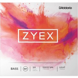 Струны DAddario ZYEX Double Bass String Set 3/4 Light