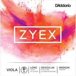 Струны DAddario ZYEX Viola D String Aluminum Wound Long Scale Medium