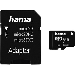 Карты памяти Hama microSD Class 10 UHS-I 80MB/s + Adapter 16&nbsp;ГБ