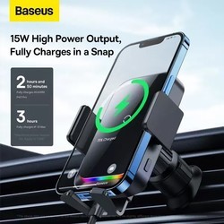 Зарядки для гаджетов BASEUS Halo Electric Wireless Charging Car Mount