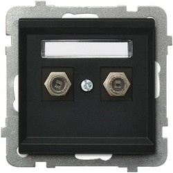 Розетки Ospel Sonata GPA-2RF/m/33 черный