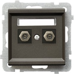Розетки Ospel Sonata GPA-2RF/m/40 серый