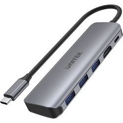 Картридеры и USB-хабы Unitek uHUB P5+ 5-in-1 USB-C Hub with HDMI and 100W Power Delivery