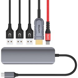 Картридеры и USB-хабы Unitek uHUB P5+ 5-in-1 USB-C Hub with HDMI and 100W Power Delivery